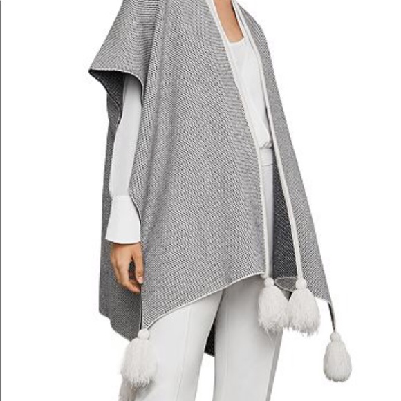 BCBGMaxAzria Sweaters - BCBGMAXAZRIA poncho with tassel trim